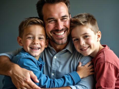 father and two sons